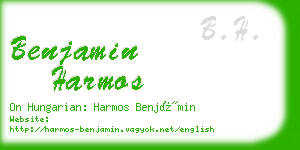 benjamin harmos business card